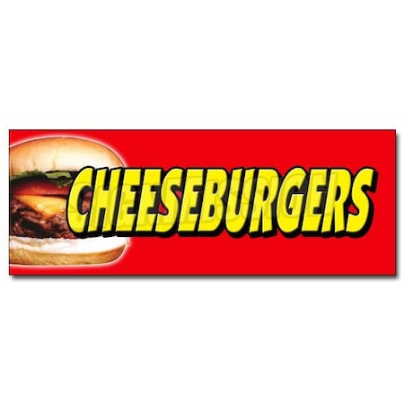 Signmission 12in CHEESEBURGERS DECAL sticker hamburger burger grilled char broiled hot dogs, D-12 Cheeseburgers D-12 Cheeseburgers